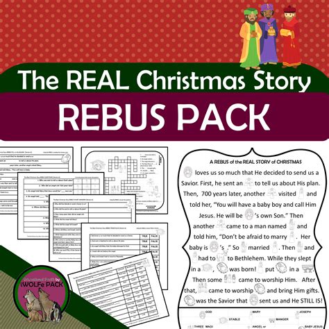 The Real Story of Christmas Rebus Pack - The WOLFe Pack