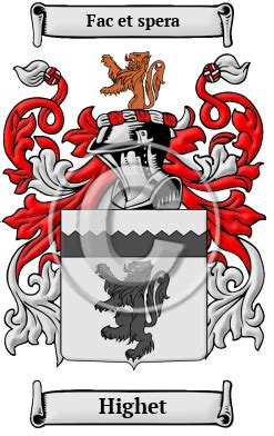 highet  meaning family history family crest coats  arms