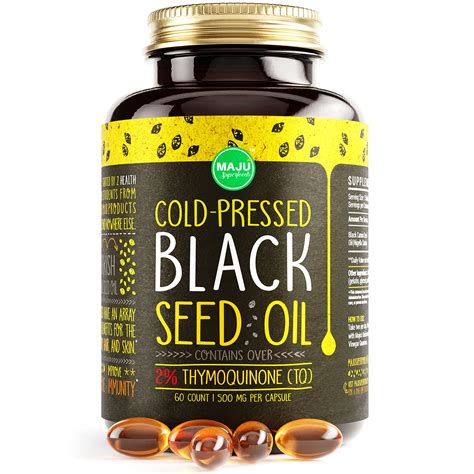 Amazon.com: MAJU's Black Seed Oil Capsules - Cold Pressed, 2%