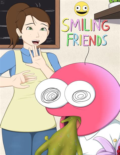 Pim and Shrimpina (Jennifer) - Smiling Friends by BluZer0 on Newgrounds