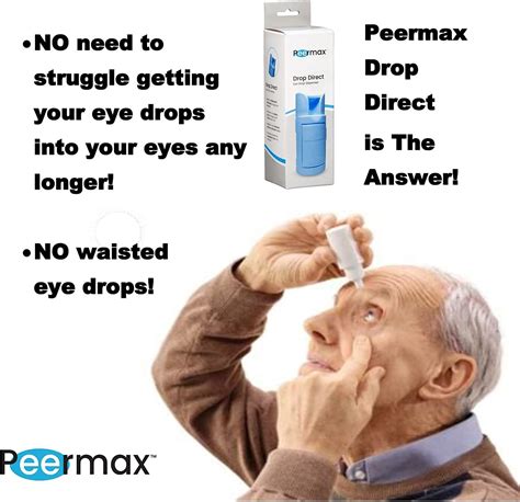 Peermax Drop Direct Eye Drop Dispenser - Easy-to-Use Aid for Seniors ...