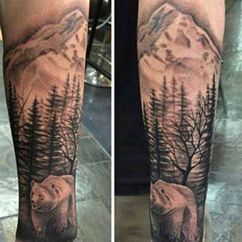 Forest Mountain Tattoo