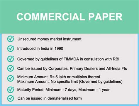 Commercial Paper Explained; Objectives, Maturity - Paper Tyari