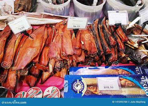 Russian Dried fish editorial stock image. Image of market - 141095784