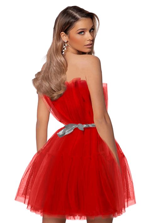 МИНИ РОКЛЯ BARBIE ТЮЛ ЧЕРВЕН - LORRETI