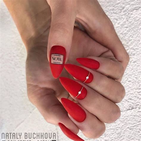 Новости | Red acrylic nails, Elegant nails, Manicure