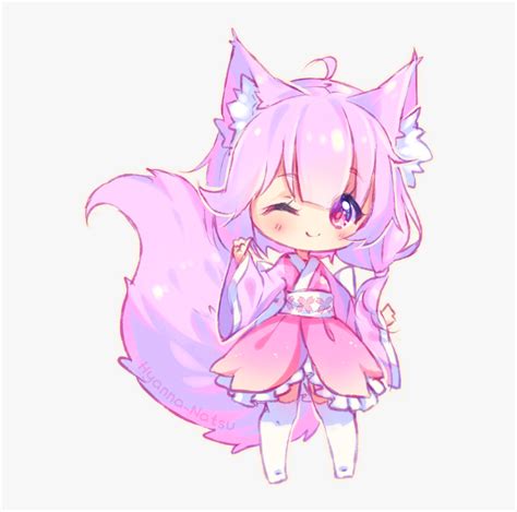 #freetoedit #cute #kawaii #girl #anime #manga #chibi - Fox Chibi Girl Drawing, HD Png Download ...