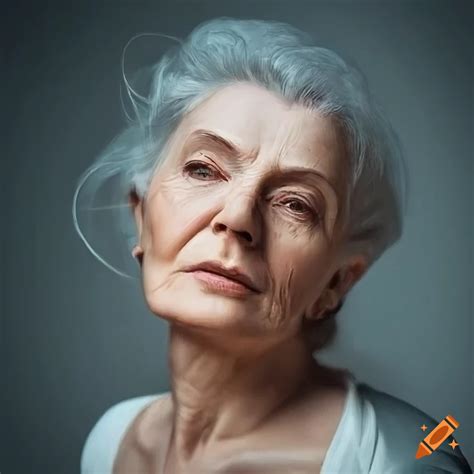 portrait   elegant mature woman  artistic style  craiyon