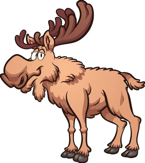 Premium Vector | Cartoon moose