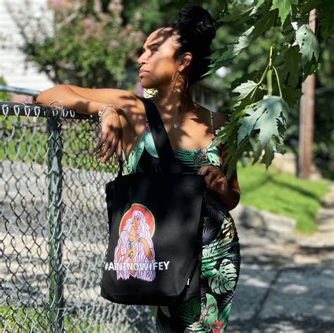 Beautiful Brown Mary Magdalene #AINTNOWIFEY Organic Cotton Ecotote Bag