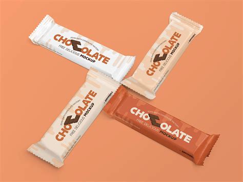 Free Chocolate Bar Packaging Mockup | Mockup World HQ