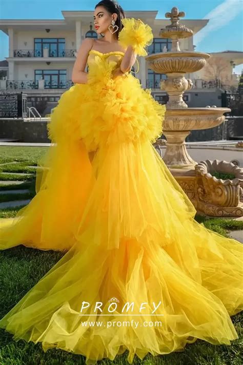 Yellow Prom Dress With Flowers at Kaitlyn Guest blog