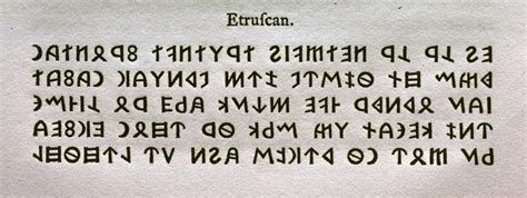 SOMETHING IN THE WAY: etruscan language