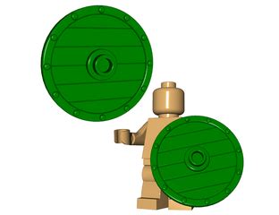 Круглый щит для фигурок Лего | BrickWarriors Viking Shield