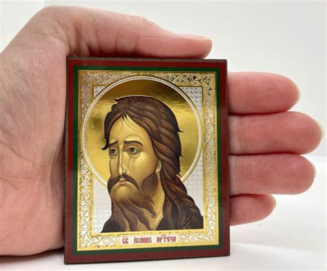 икона Иоанна Предтечи икона Иоанна Крестителя ОСВЯЩЕНО (7.5 х 6 см ...