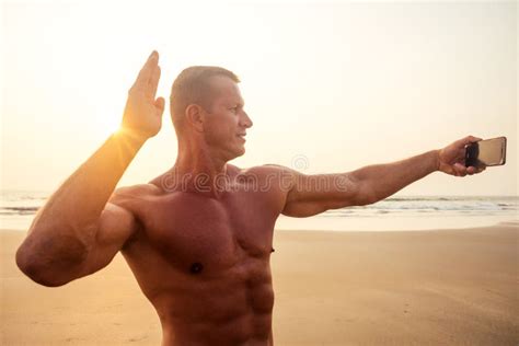 selfie naked man stock   royalty  stock