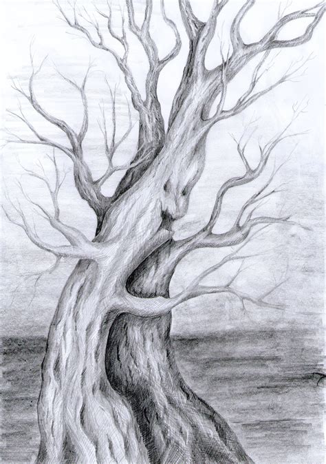 Fantastyczne drzewa rysowane ołówkiem | Drawings, Art