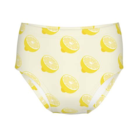 Girls Underwear yellow Lemon slices Cotton Teen Panties Briefs for Girl