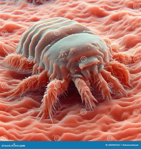Microscopic Parasites Seen Under Electronic Microscope Stock Photo