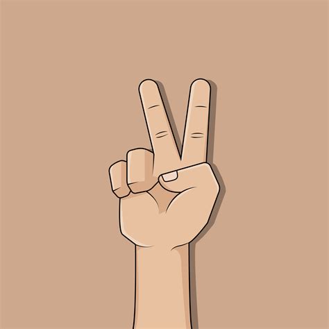 Peace hand sign 12786619 Vector Art at Vecteezy