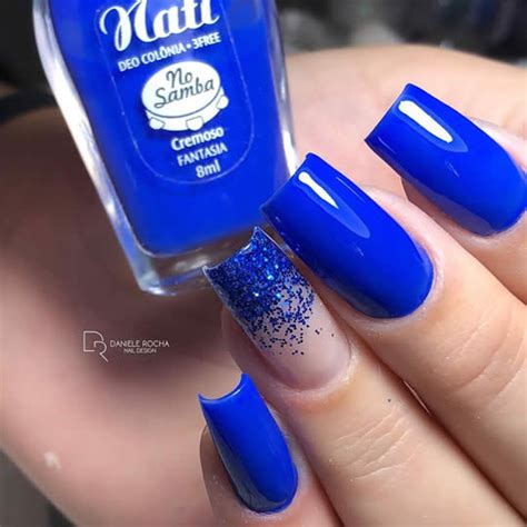 Modelos De Unhas Azul - Unhas Decoradas Azul: 48 modelos + dicas e passo a passo | Nati ...