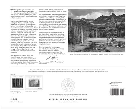 Ansel Adams Calendar Giveaway! - by Andy Adams