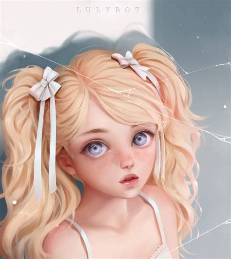 commission   lulybot  deviantart digital art girl anime art