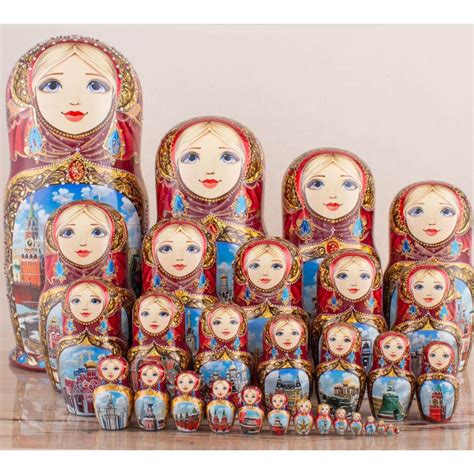 BÚP BÊ NGA CAO CẤP 30 LỚP "PHONG CẢNH NƯỚC NGA" - bupbengachinhhang.com