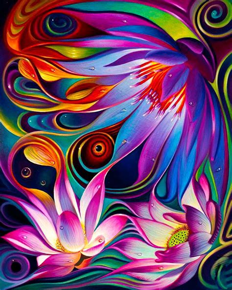 Сказочный цветок, батик Abstract Art Painting, Flower Painting, Canvas ...