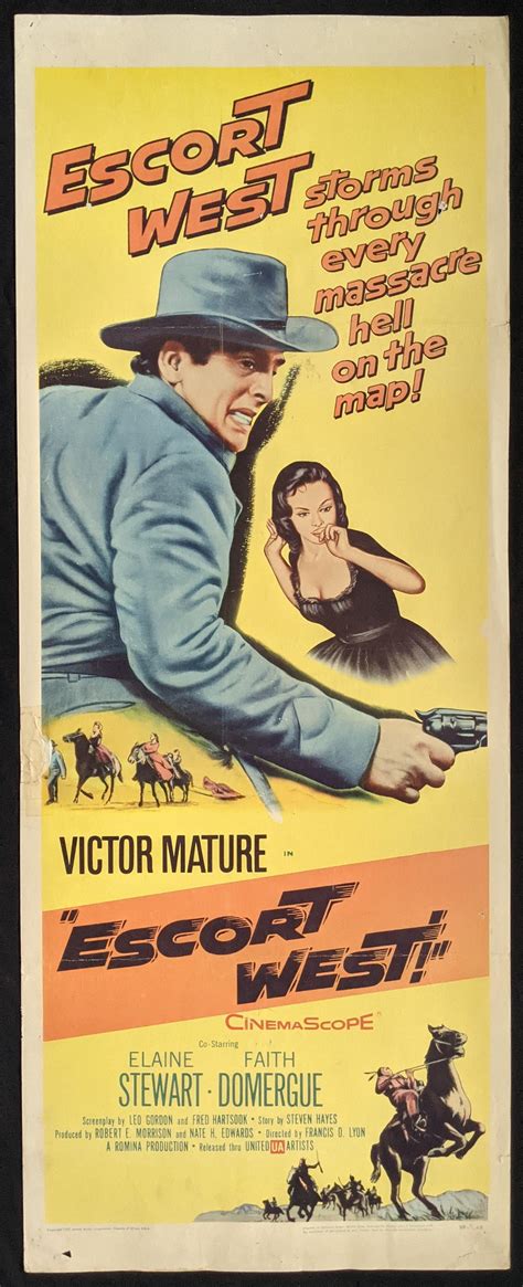 Lot - Escort West 1959, Starring Victor Mature & Elaine Stewart, United