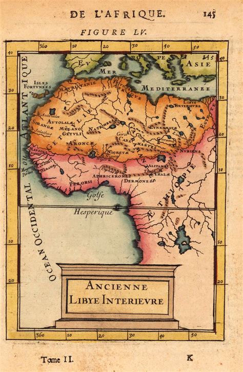 1683, Ancient Libya by Mallet | City maps design, Antique map, Old maps