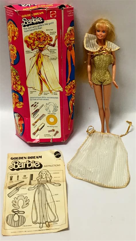 Lot - Vintage 1980 Barbie "Golden Dream Barbie" Doll w/ Original Box