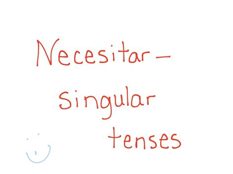 necesitar singular tenses language spanish grammar showme