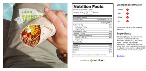 Taco Bell Nutrition Menu Pdf | Besto Blog