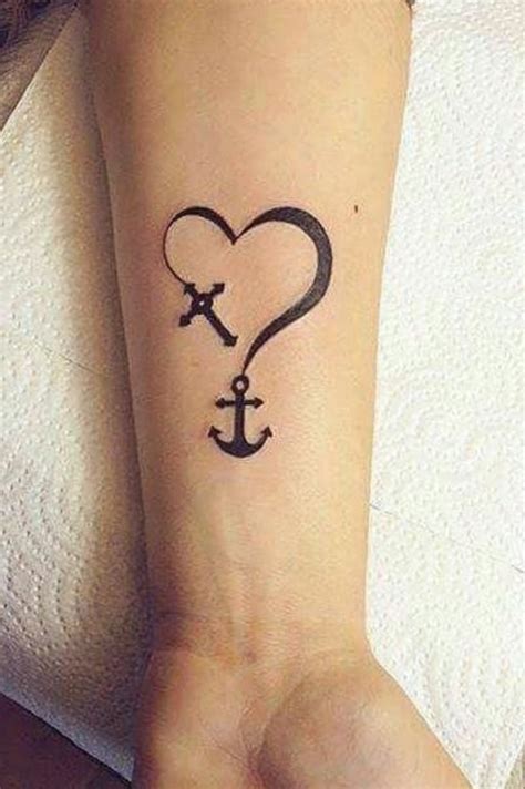 Anchor Heart Tattoo