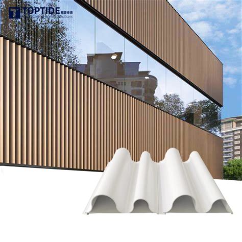 corrugated aluminum wall cladding panel exterior facade decorative