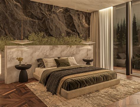 hotel bedroom⎹ biophilic design :: Behance