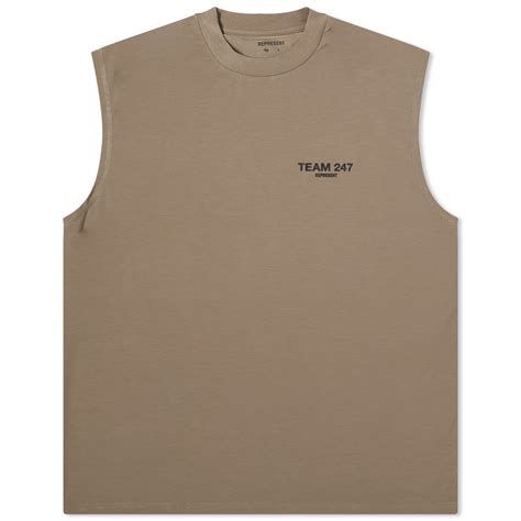 Represent Team 247 Oversized Tank T-Shirt Army | END. (GB)