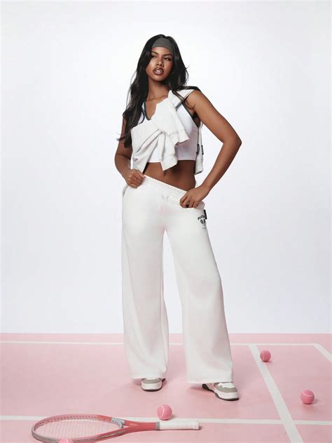 Missguided x Playboy Retro Vintage Wide Leg Athleisure Comfort