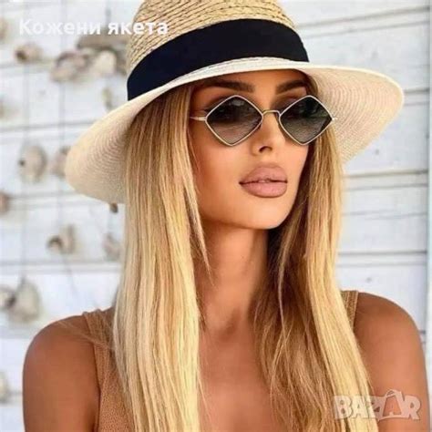Слънчеви очила ромб черни стъкла златна рамка в Слънчеви и диоптрични ...