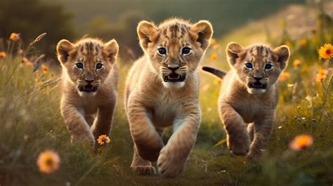 Premium Photo | Wild Lion Cubs