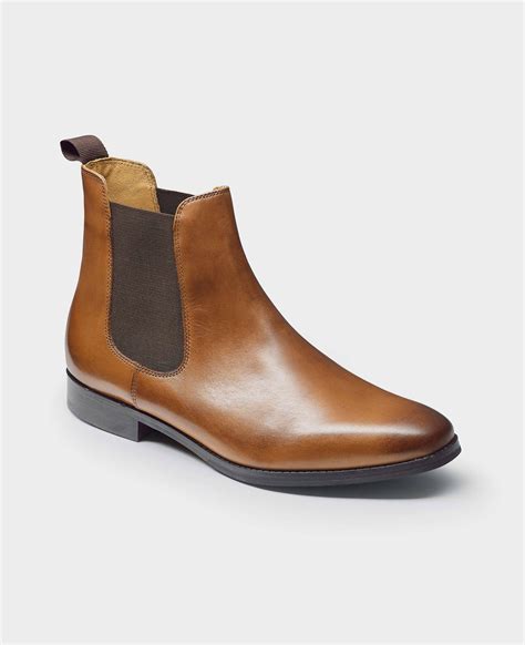 Men's Tan Leather Chelsea Boots | Savile Row Co