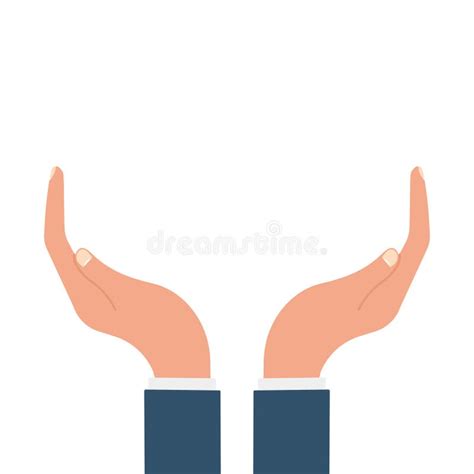 open hands vector illustration  white background support  care