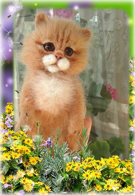 Купить РЫЖИК.Котенок из шерсти - котенок, рыжий, рыжий кот, валяный ...