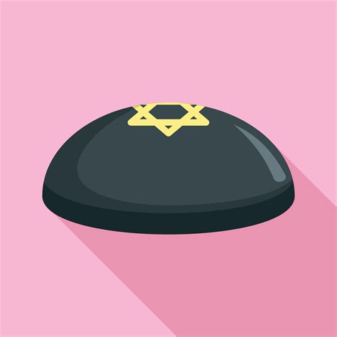 kippah icon flat style  vector art  vecteezy