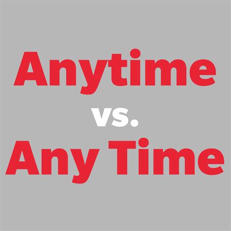 "Any Time" vs. "Anytime": A Guide | Trusted Since 1922