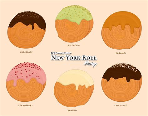premium vector sweet bakery   york roll croissant pastry