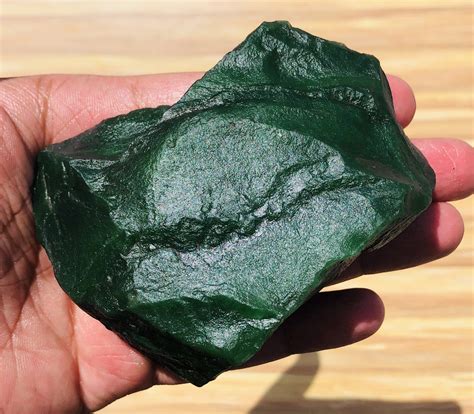 Pure Green Jadeite Rough Gemstone AAA Quality Jade Raw | Etsy