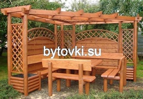 Деревянная садовая мебель — Дома, бани, хозблоки в СПб