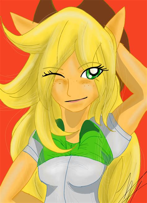 applejack human  wolffangcomics  deviantart